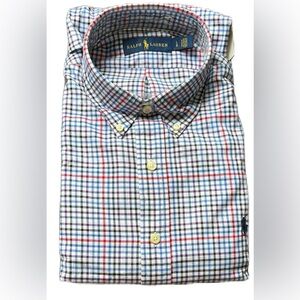 Polo Ralph Lauren
Men's Classic Fit  Blue / Ruby  -Size L